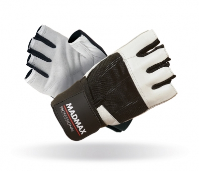 MADMAX Rękawiczki fitness PROFESSIONAL WHITE