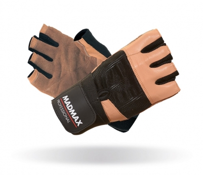 MADMAX Rękawiczki fitness PROFESSIONAL BROWN