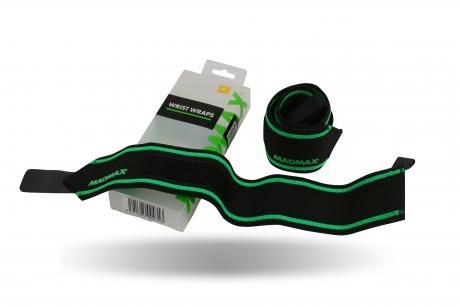 MADMAX Elastyczne opaski na nadgarstek black/green